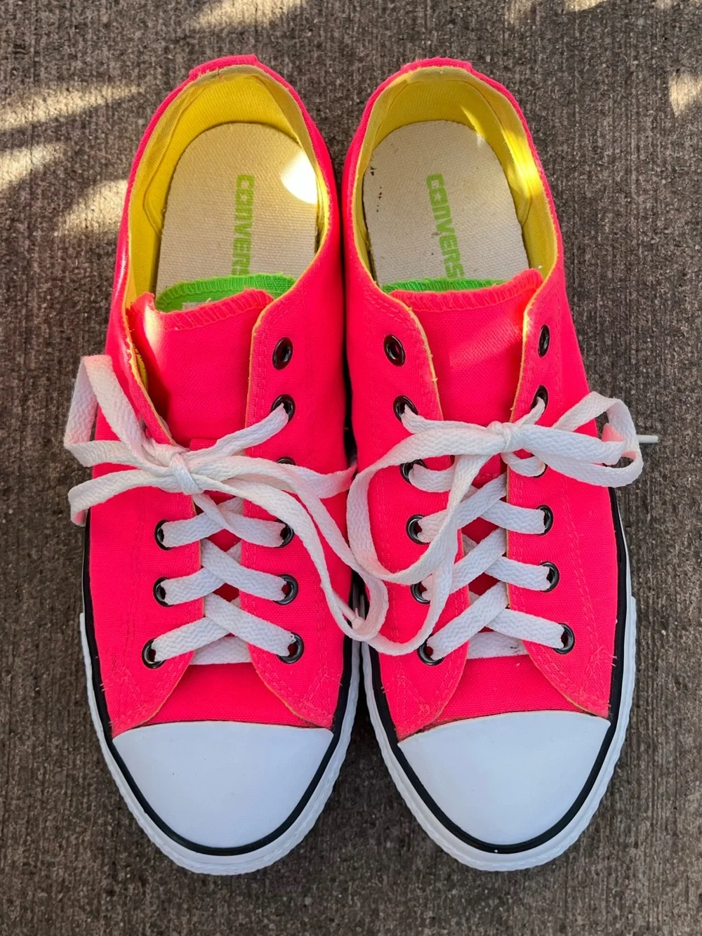 Converse Chuck Taylor All Star Double Tongue Neon Pink Low Top 614130F